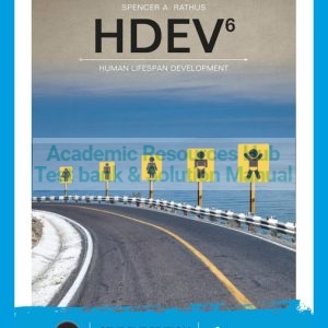 Test Bank For HDEV, 6th Edition By Spencer A. Rathus,ISBN: 9780357041192