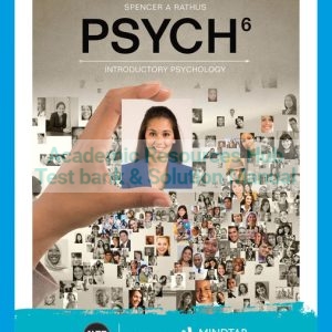 Test Bank For PSYCH, 6th Edition By Spencer A. Rathus, ISBN: 9780357041086
