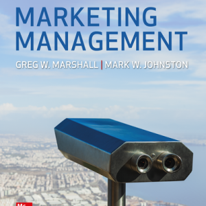 Marketing Management, 4th Edition By Greg Marshall and Mark Johnston Test bank