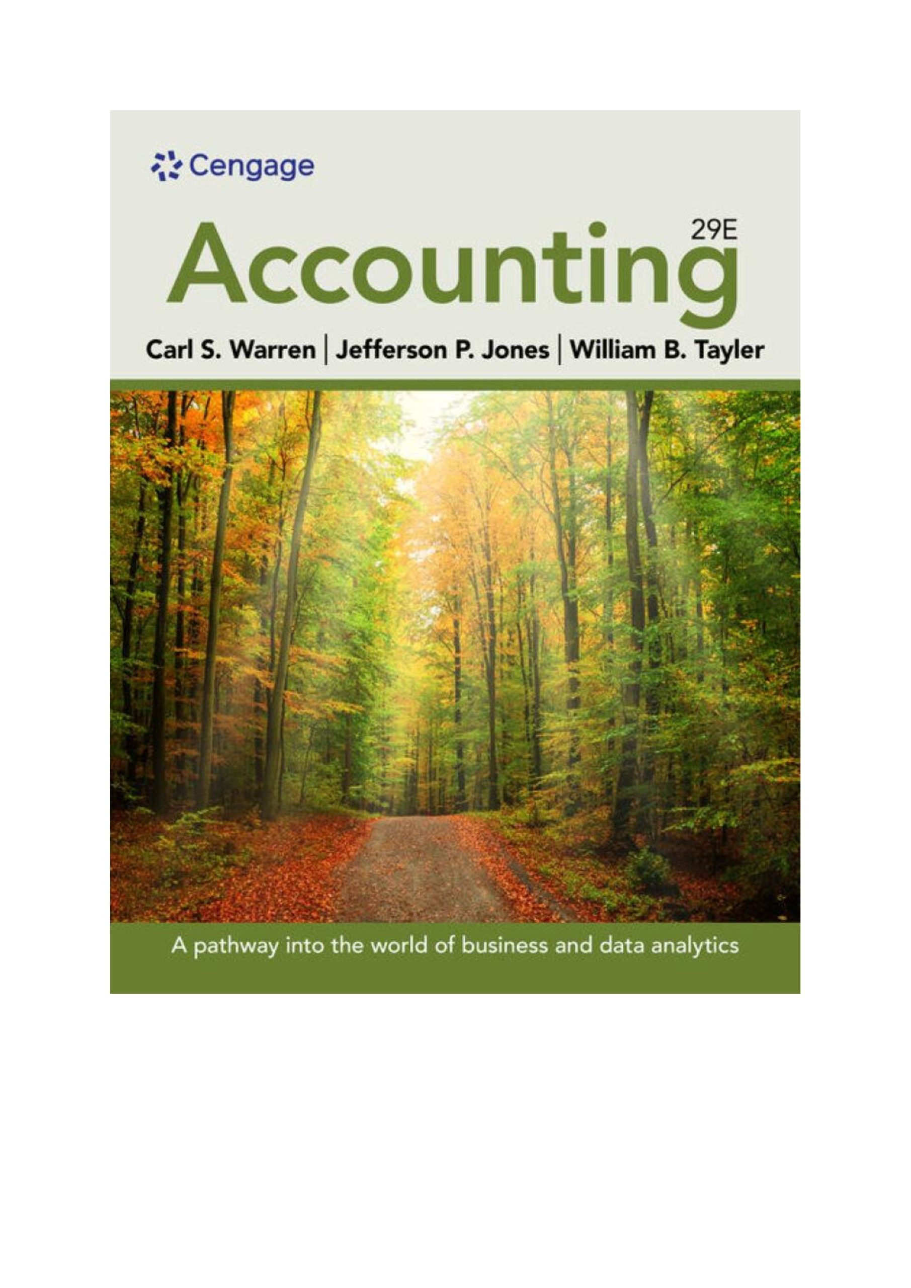 Accounting , 29th Edition By Carl S. Warren (Test Bank)