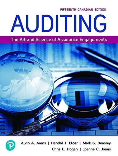 Auditing The Art and Science of Assurance Engagements 15E Canadian Edition, Arens, A Arens, J Elder, S Beasley, E Hogan, C Jones, 2022 Solution Manual