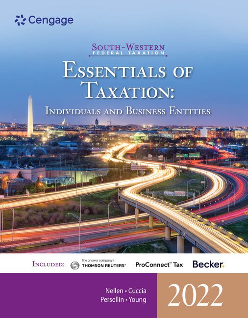 South-Western Federal Taxation 2023 Essentials of Taxation Individuals and Business Entities, 26th Edition Annette Nellen (Solution manual)